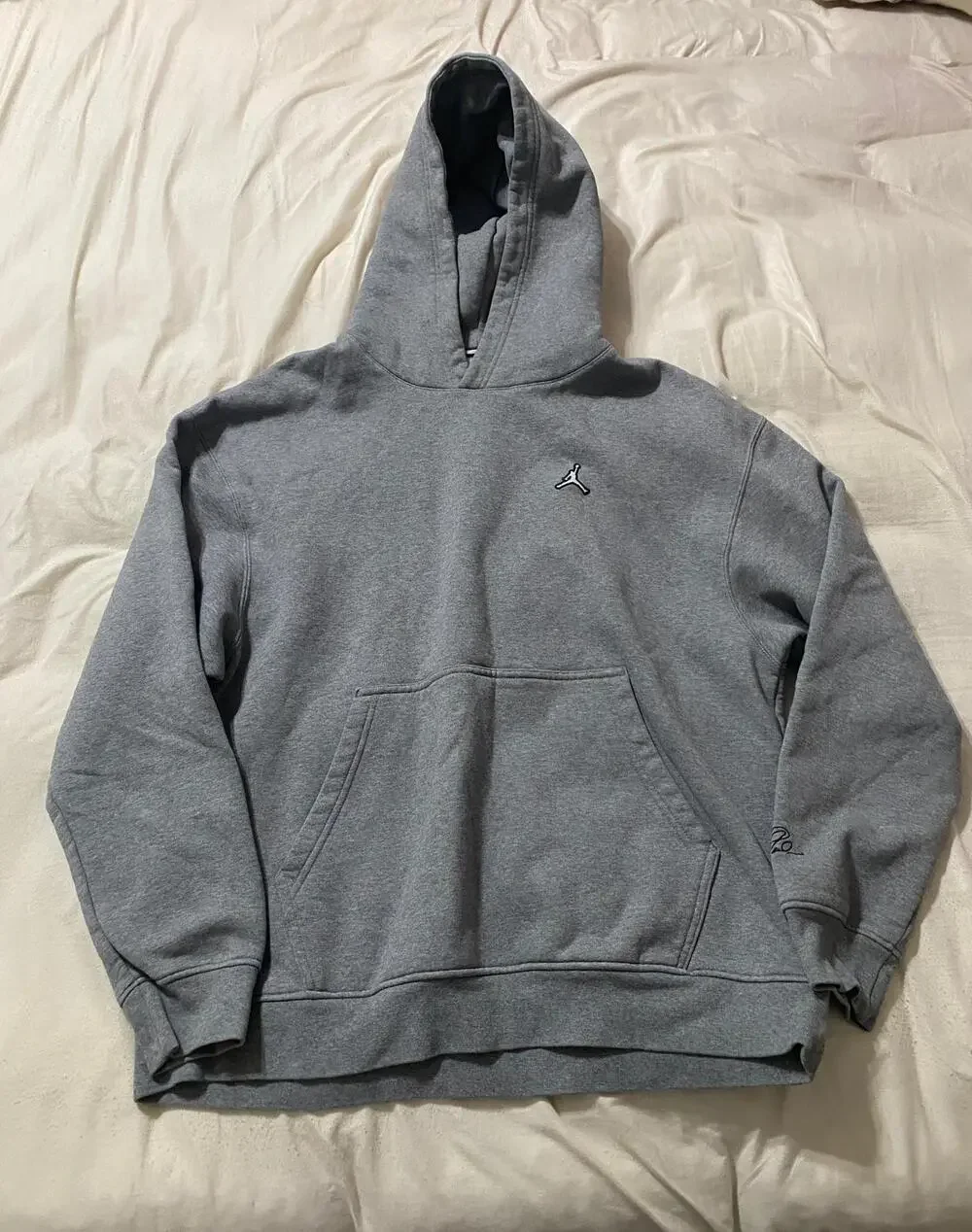 Nike Air Jordan Essentials Mens XL Gray Fleece Hoodie DA9818 091 Pre Owned